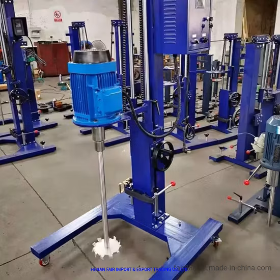 Mélangeur automatique de revêtement de peinture liquide chimique d'agitateur de disperseur avec le levage hydraulique électrique